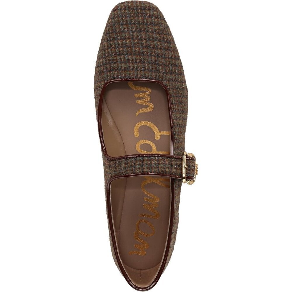 Sam Edelman Womens Brown Plaid Polyester Closed Pointed Toe Ballet Flat Shoes - Picture 5 of 6